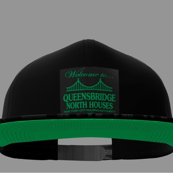 Welcome To Queens Bridge Houses 🌉 Embroidered Houses Snap Back - Picture 1 of 2